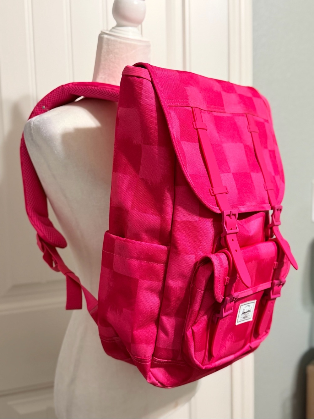 Herschel Supply Company Pink Checkered Backpack - Picture 2 of 3